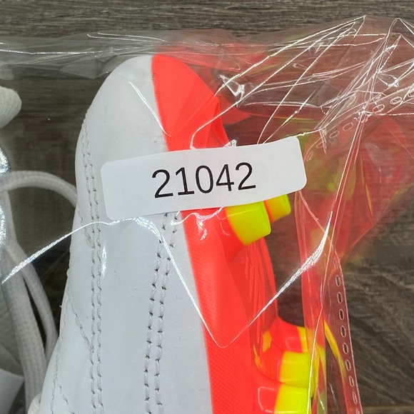 New Balance 442 Team Mens Soccer Cleats White Neon Yellow Red Size 8 US M - Picture 9 of 10